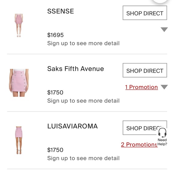 Balmain pink button embellished skirt - Picture 7 of 9